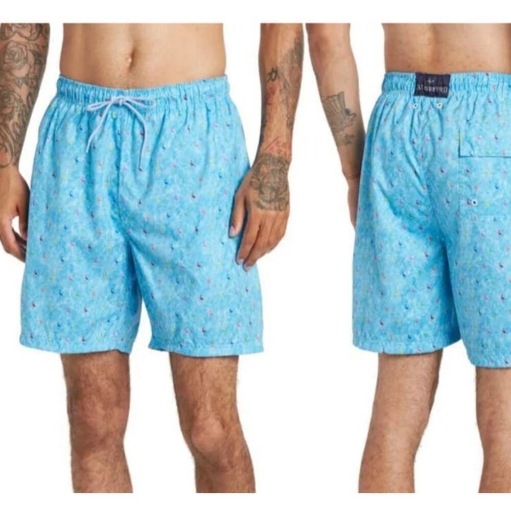 NWT Tailorbyrd Men's Flamingo Swim Trunks, XXL